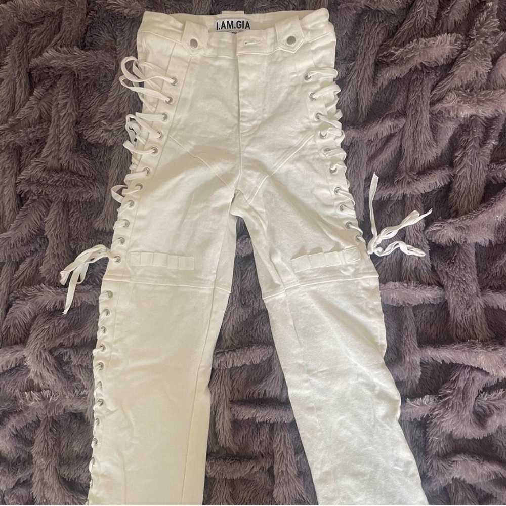 IAMGIA White Lace-Up Pants